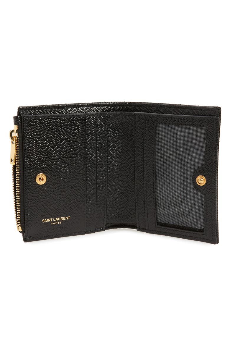 Monogram Leather Card Case, Alternate, color, NERO