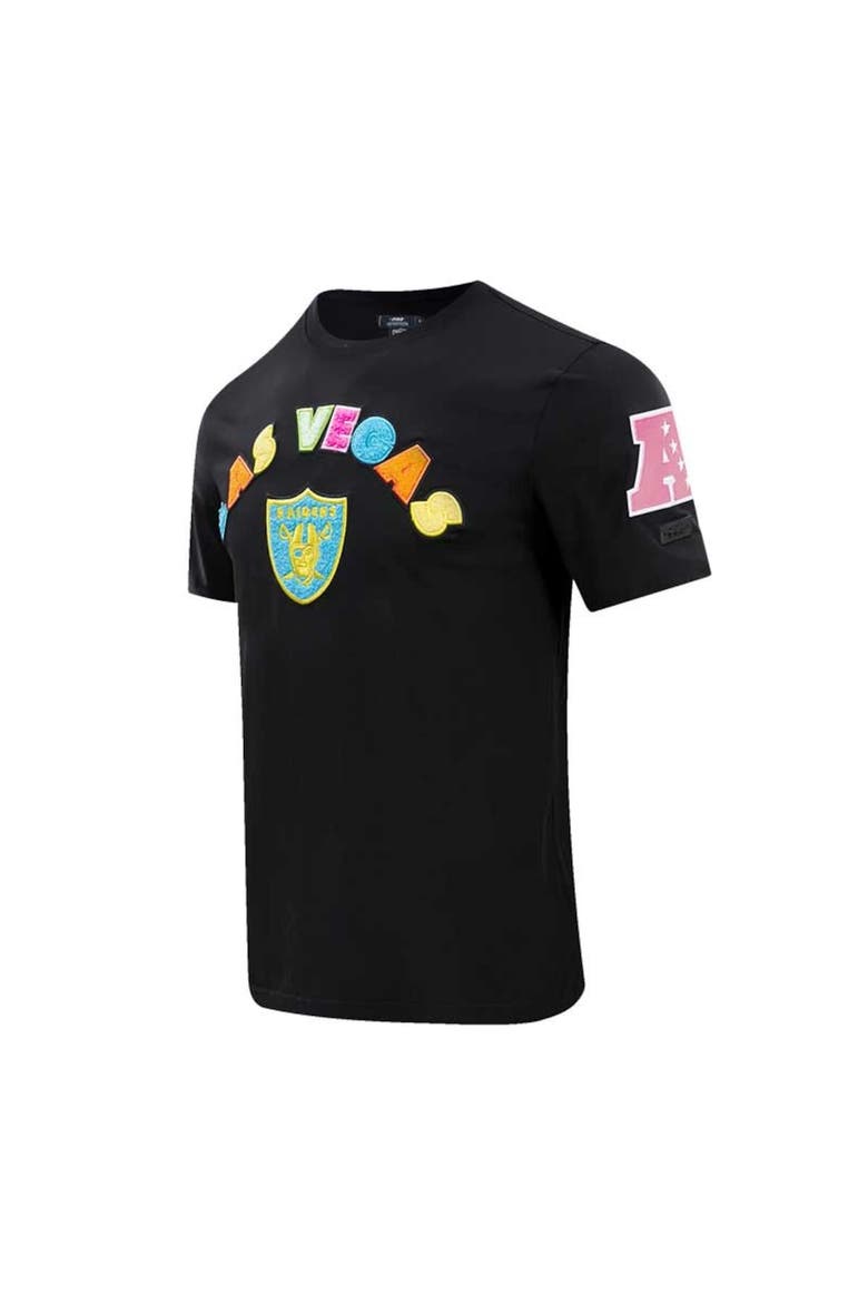 Men's Pro Standard Black Las Vegas Raiders Neon Graphic T-Shirt, Alternate, color, Black