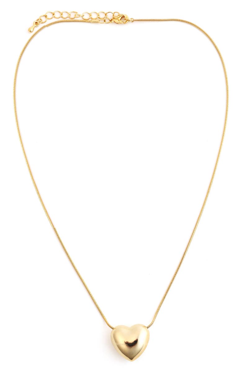 Panacea Bubble Heart Pendant Necklace, Main, color, Gold