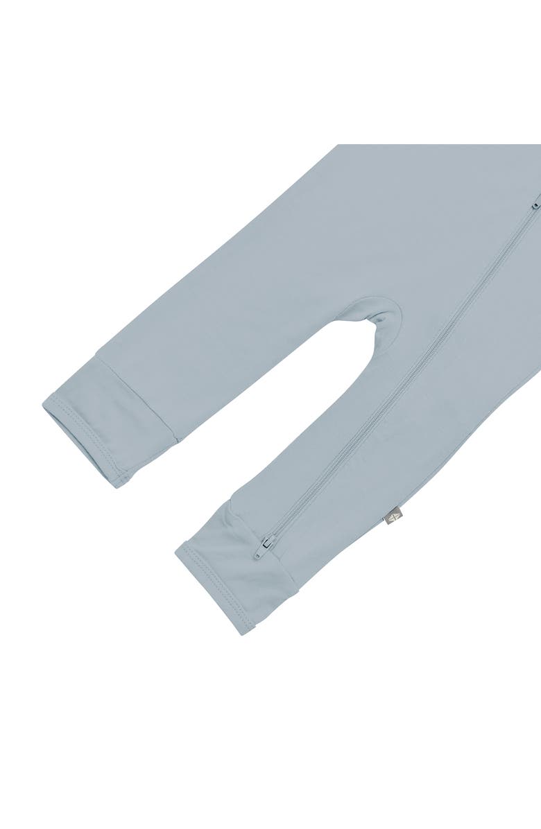 Kyte BABY Zip-Up Romper, Alternate, color, Fog