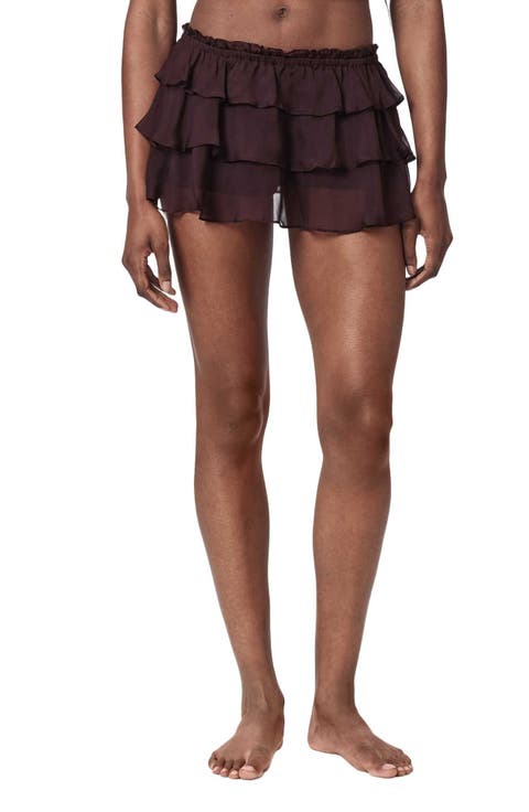Ruffle Silk Skort