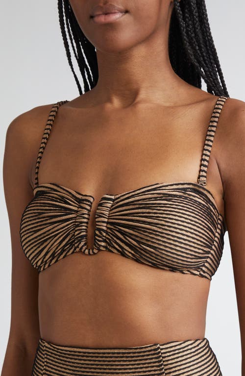 Ulla Johnson Santorini Scalloped Bikini Top In Brown