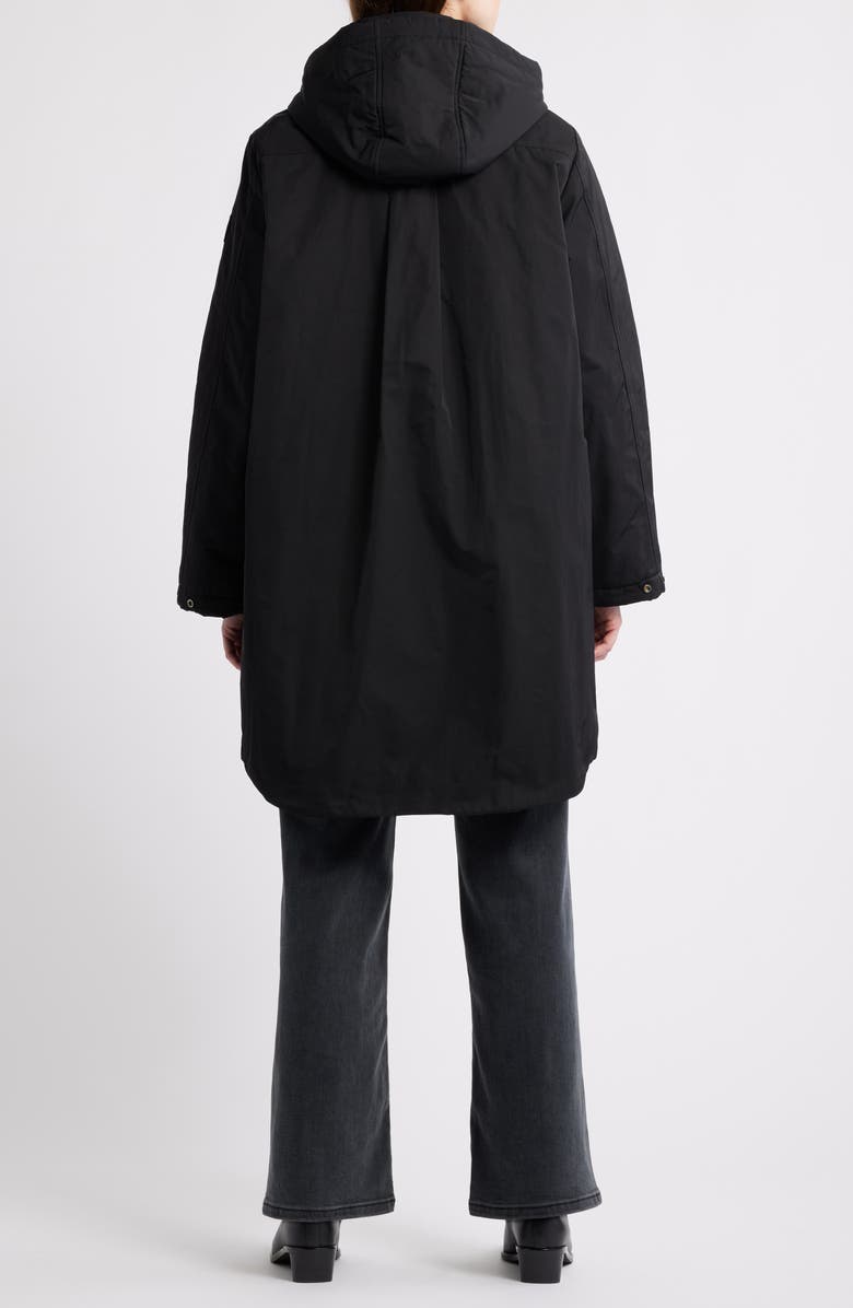 OOF WEAR Memory Nylon Long Hooded Jacket, Alternate, color, Black