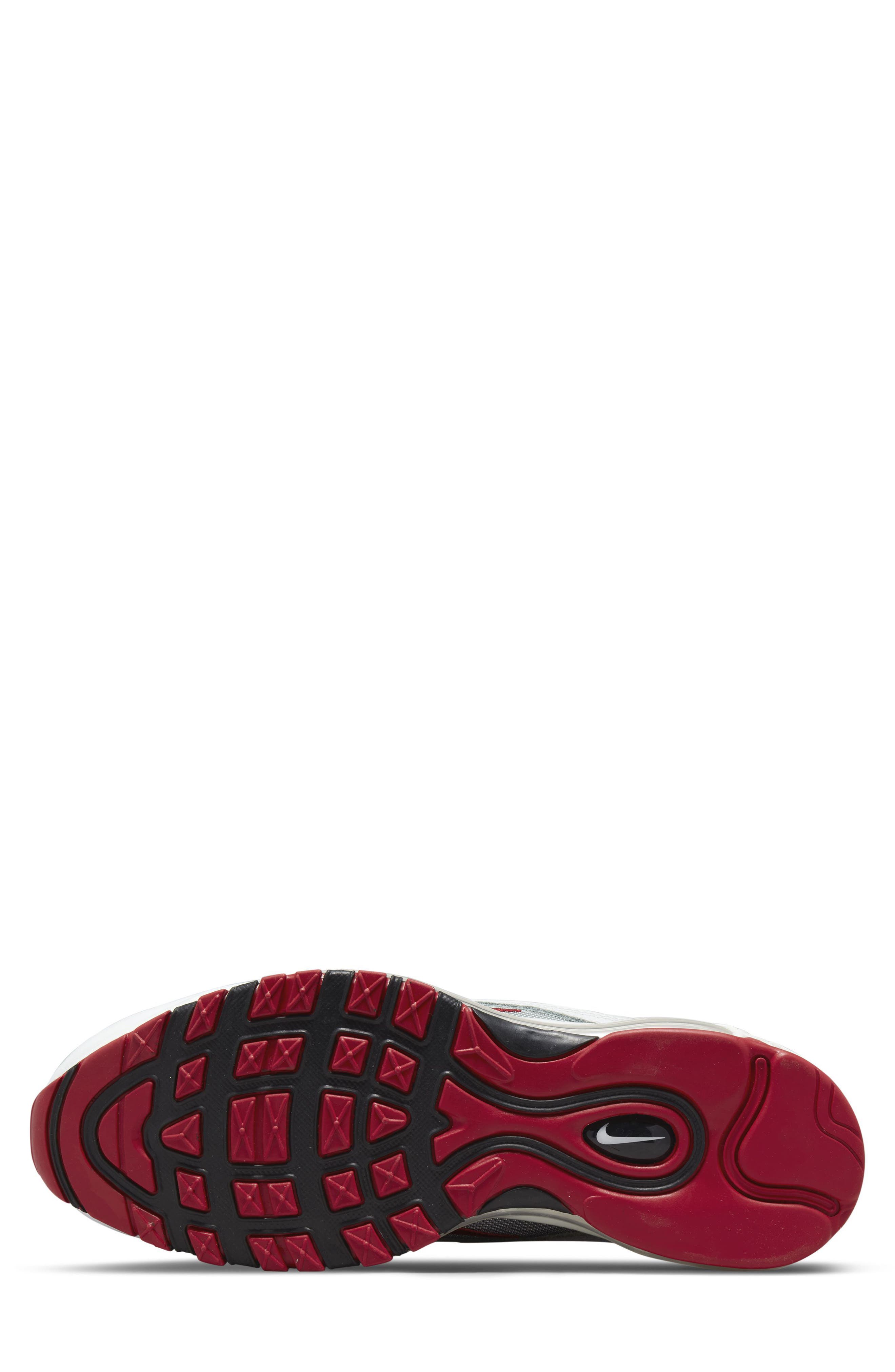 Air Max 97 Sneaker, Alternate, color, WHITE/ VARSITY RED/ GREY