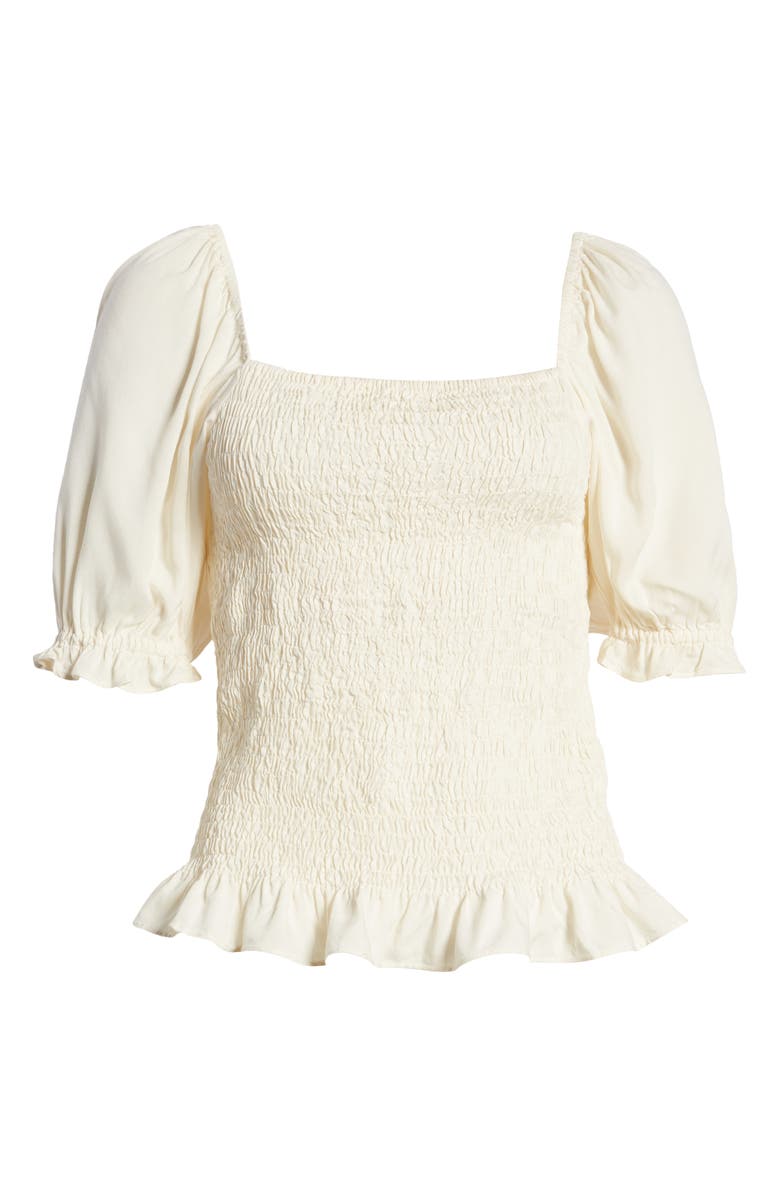 AWARE by VERO MODA Playful Square Neck Smock Top, Alternate, color, 