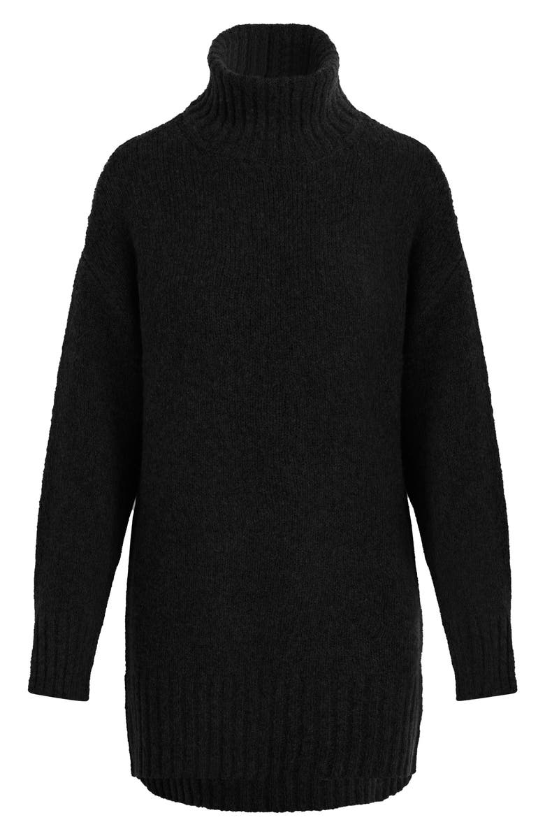 Favorite Daughter The St. James Long Sleeve Turtleneck Wool Blend Sweater Dress, Alternate, color, Black
