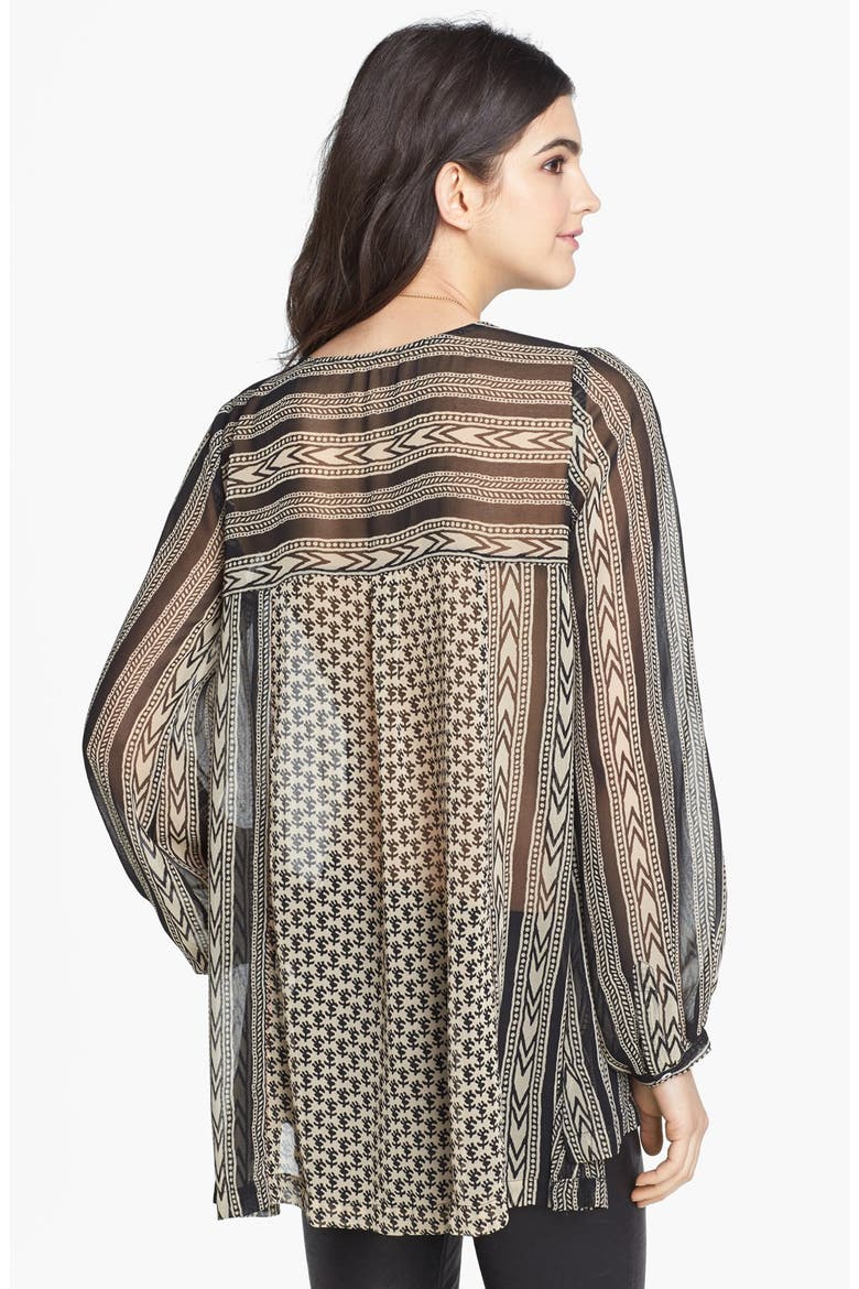 'Feather in the Wind' Tunic Top, Alternate, color, TEA COMBO
