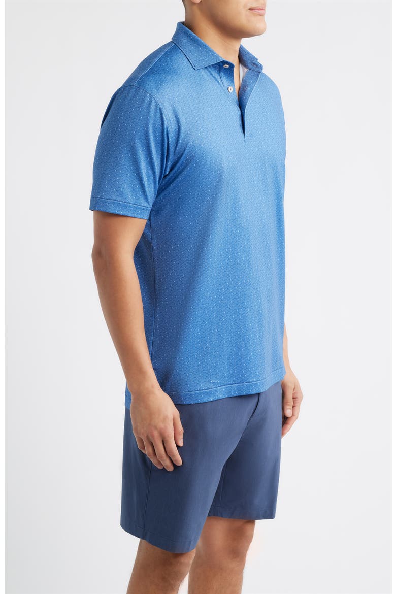 Negroni Geo Print Performance Jersey Polo, Alternate, color, WINDSOR BLUE