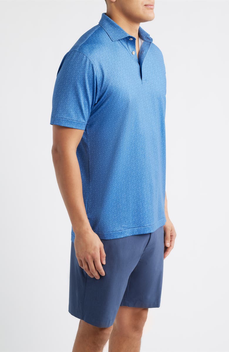 Peter Millar Negroni Geo Print Performance Jersey Polo, Alternate, color, Windsor Blue