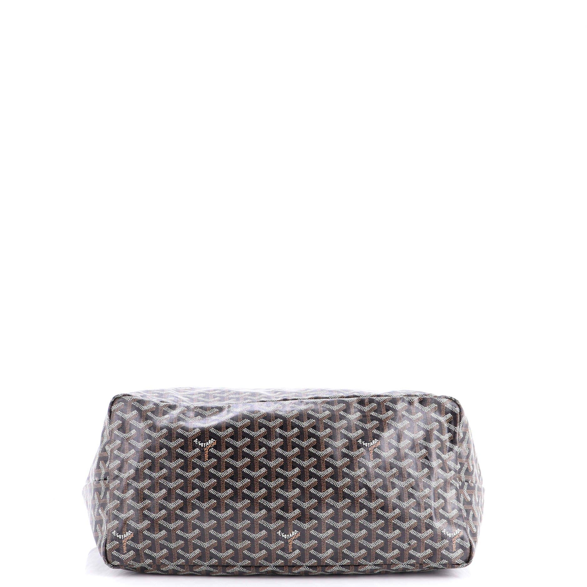 Pre-Owned Goyard Saint Louis Tote Printed Coated Canvas GM, Alternate, color, Black