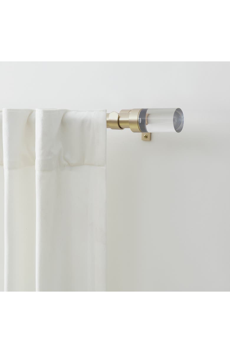 DKNY Liam Adjustable Curtain Rod & Finial Set, Alternate, color, Gold