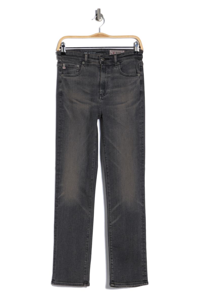 Saige High Waist Straight Leg Jeans, Alternate, color, 12 YEARS MAGNETIC