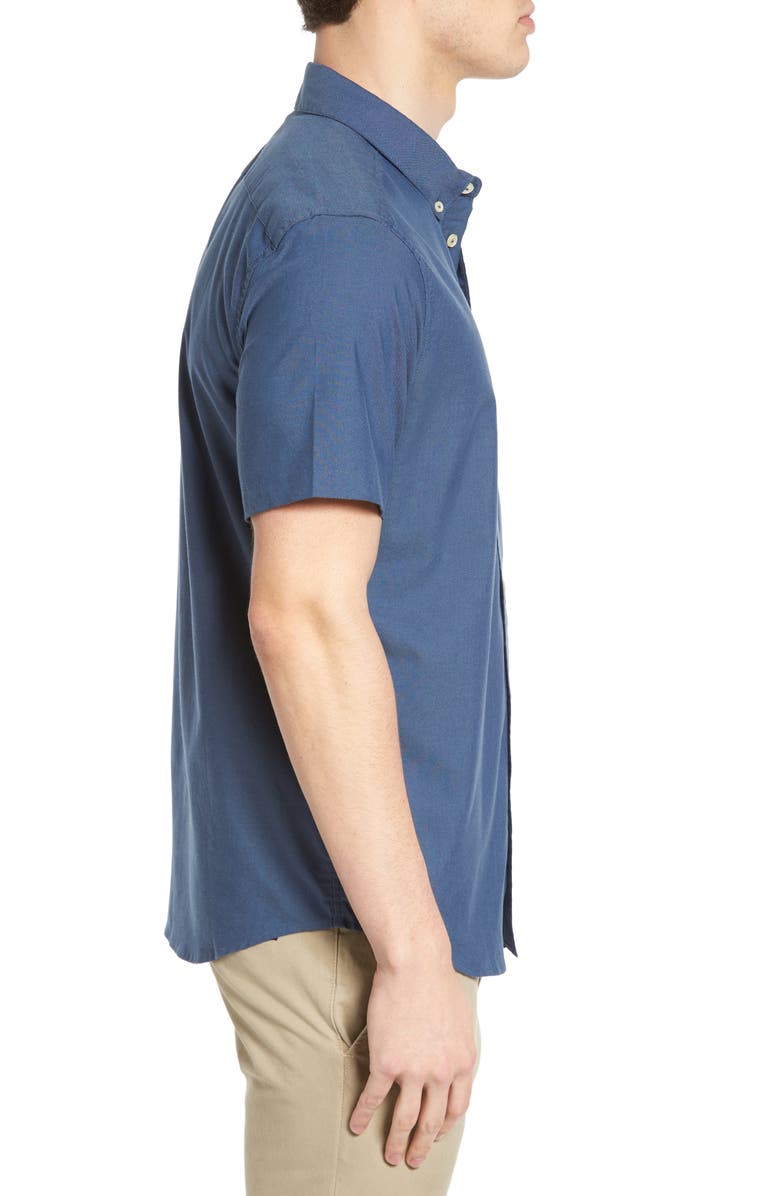 RVCA That'll Do Short Sleeve Slim Fit Oxford Shirt, Alternate, color,