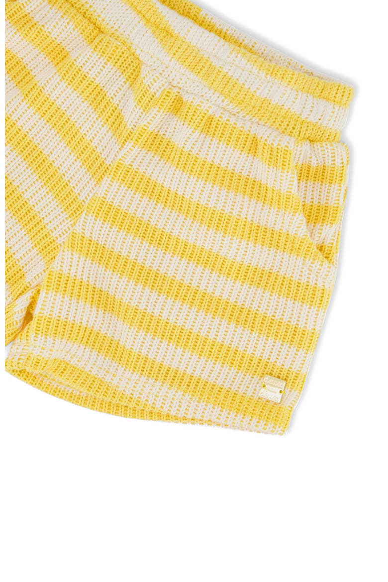 Elastic Waist Scoop Pockets Striped Shorts, Alternate, color, Yellow & White Stripes