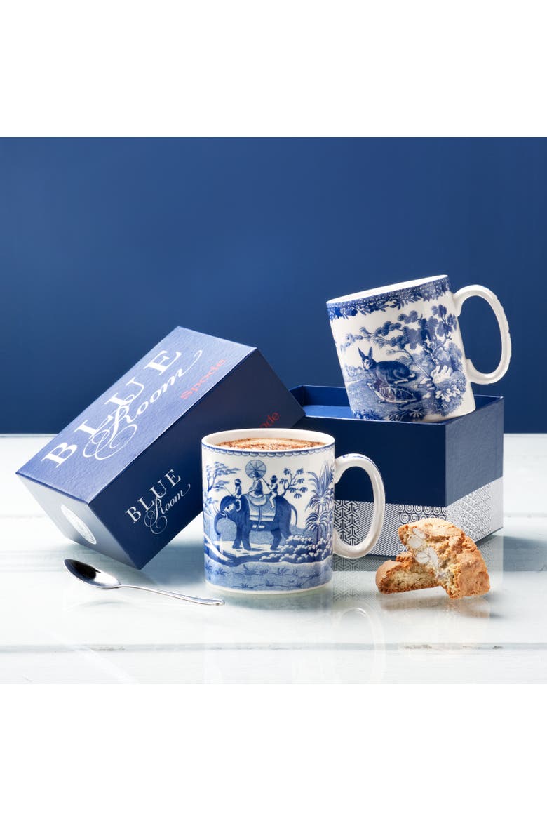 Blue Room Collection 16 Ounce Porcelain Mug, Alternate, color, Aesop's Fables