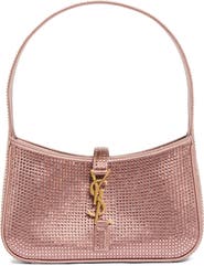 Saint Laurent Le Mini Embellished Leather Hobo Bag