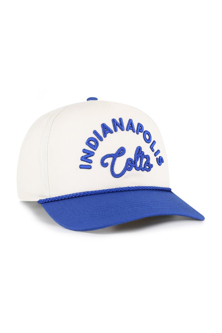 Women's '47 Natural Indianapolis Colts Rope Script Hitch Adjustable Hat, Alternate, color, Natural