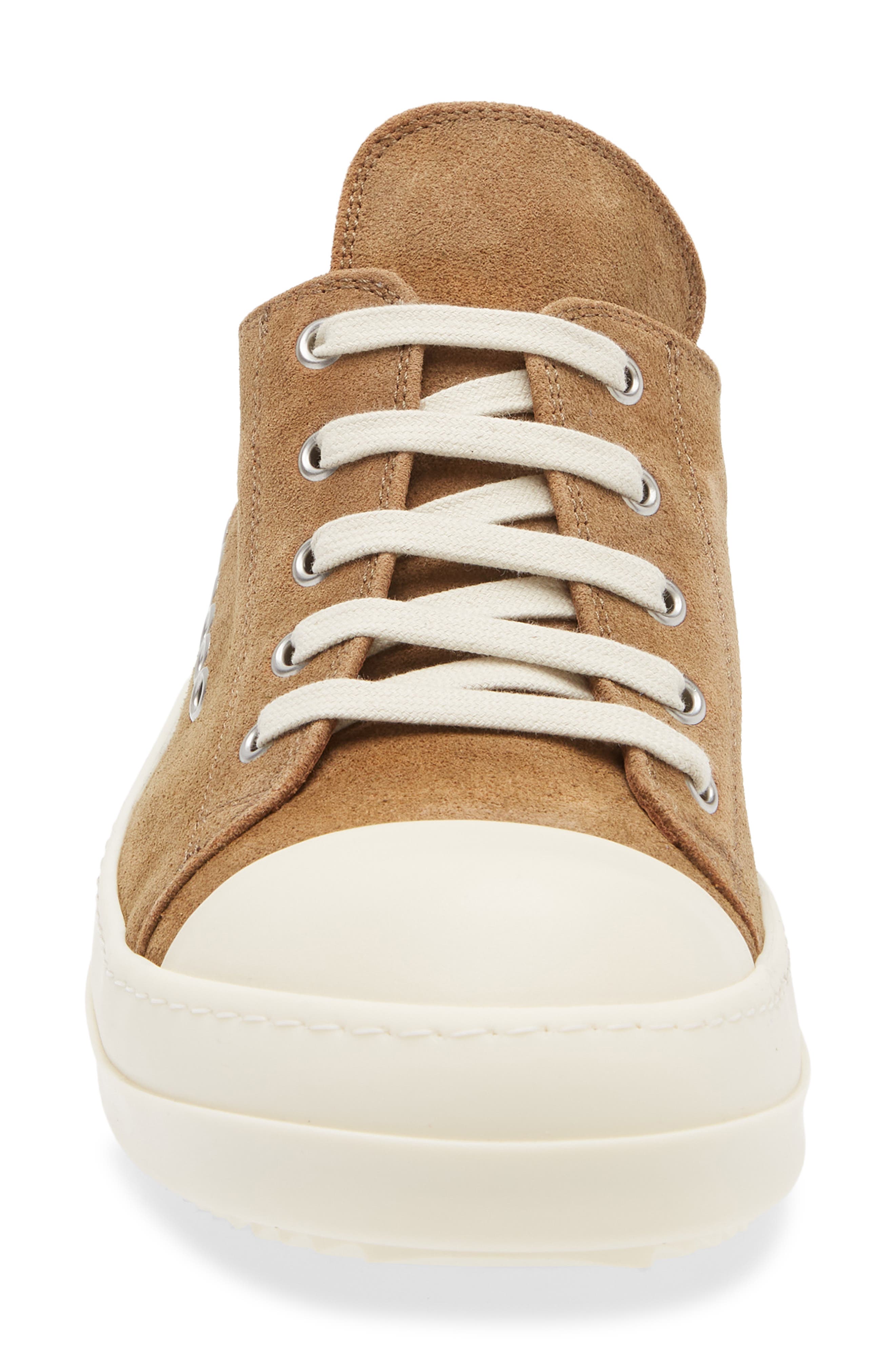 Rick Owens Low Top Sneaker, Alternate, color, Sumi Brown/ Milk/ Milk