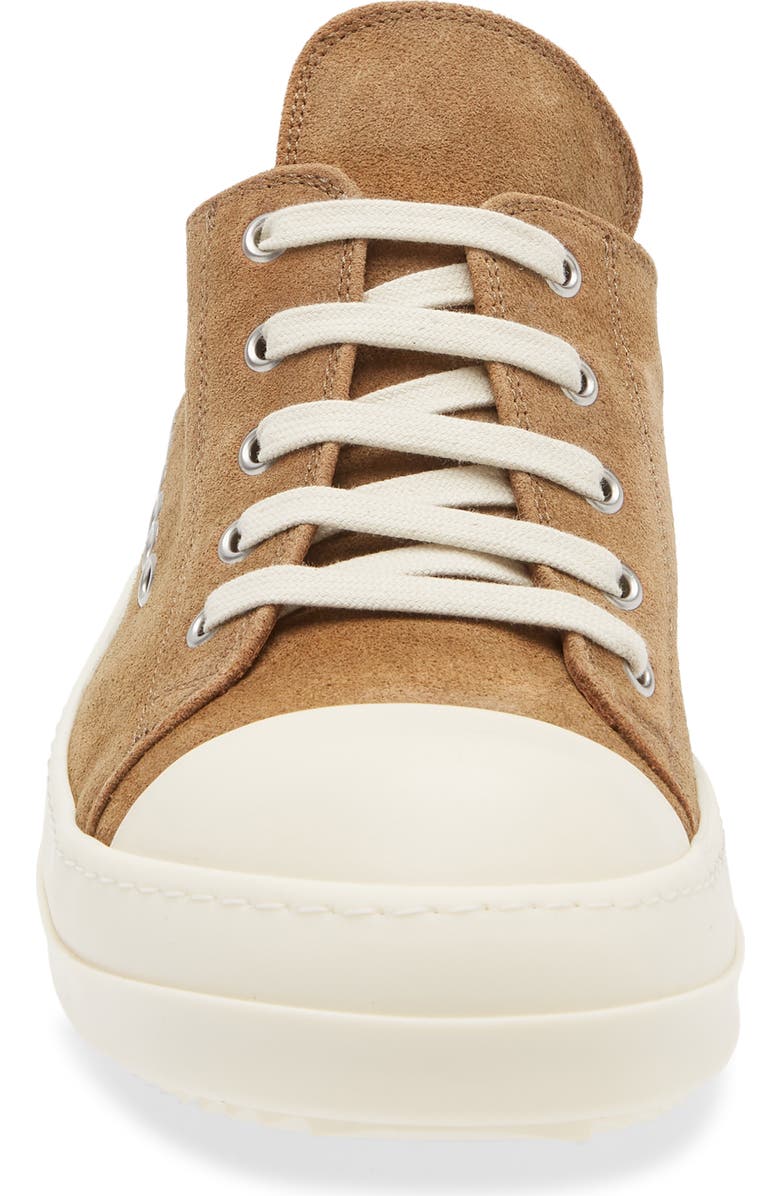 Rick Owens Low Top Sneaker, Alternate, color, Sumi Brown/ Milk/ Milk