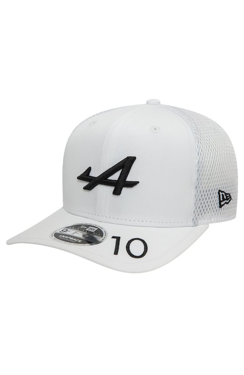 New Era Men's New Era Pierre Gasly White Alpine Team Driver 9FIFTY Trucker Adjustable Hat, Alternate, color, 