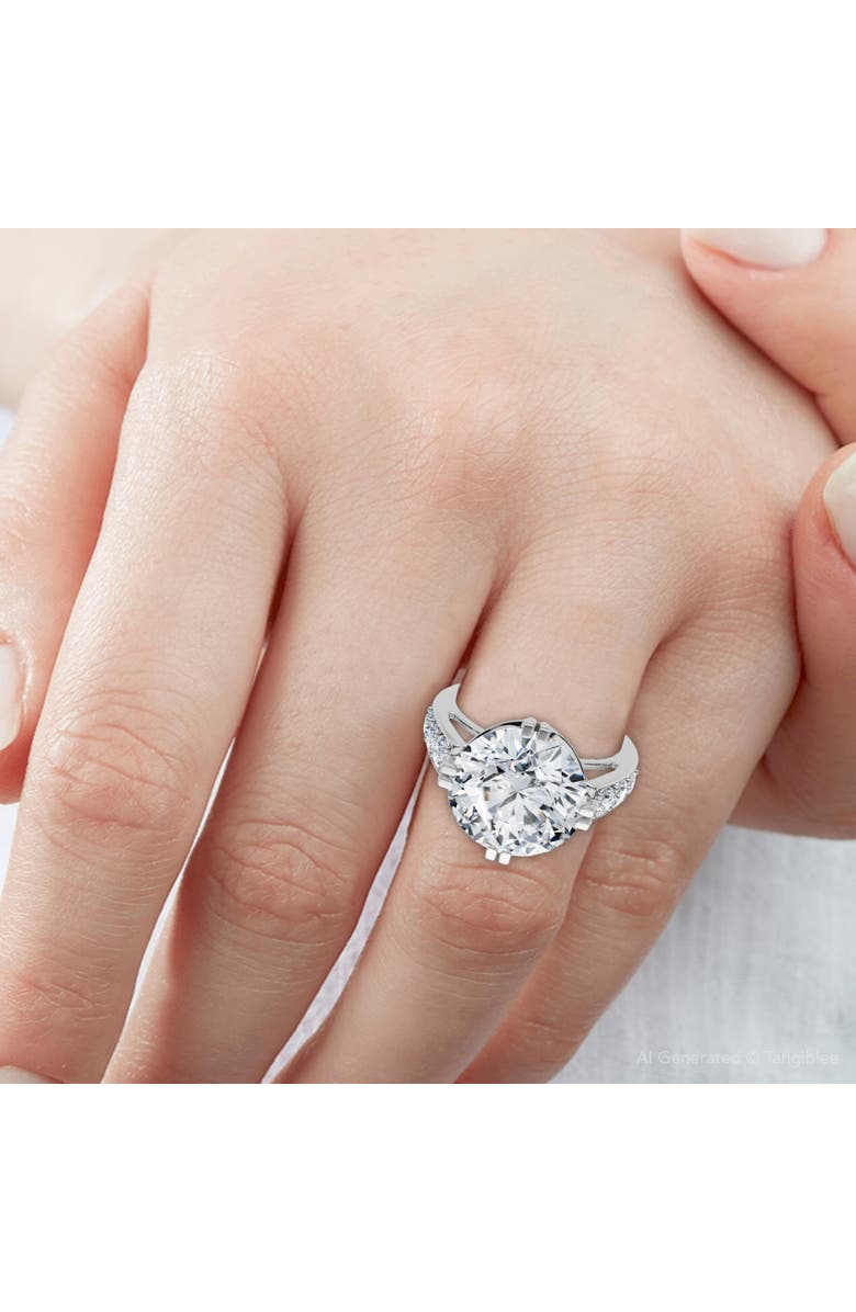 Bliss Diamond Certified 5 1/2Ct Bauer Diamond Engagement Ring 14k Gold or Platinum Lab Grown, Alternate, color, 14K White Gold