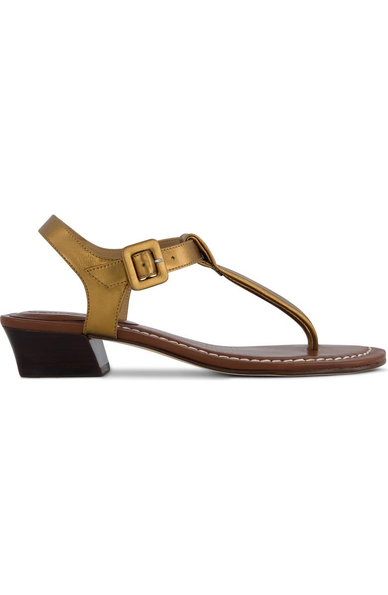Bernardo Goya T-Strap Sandal, Alternate, color, Bronze Metallic Glove Leather