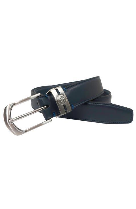 Golf Stretch Comfort Leather Belt Metal Keeper