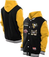 New Era Men's New Era Black/Gold Pittsburgh Penguins Full-Snap Fleece Hoodie Jacket