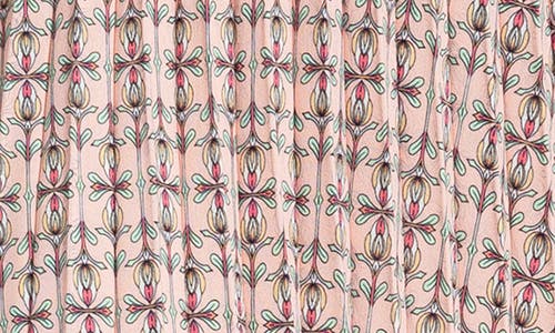 Max Studio Pleated Maxi Skirt In Coral Print