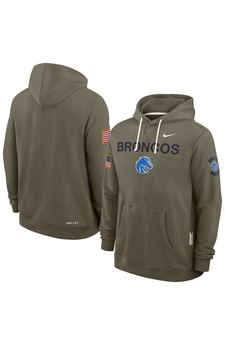 Nike Men's Nike Olive Boise State Broncos 2025 Military Appreciation Dri-FIT Hoodie, Main, color, Olive