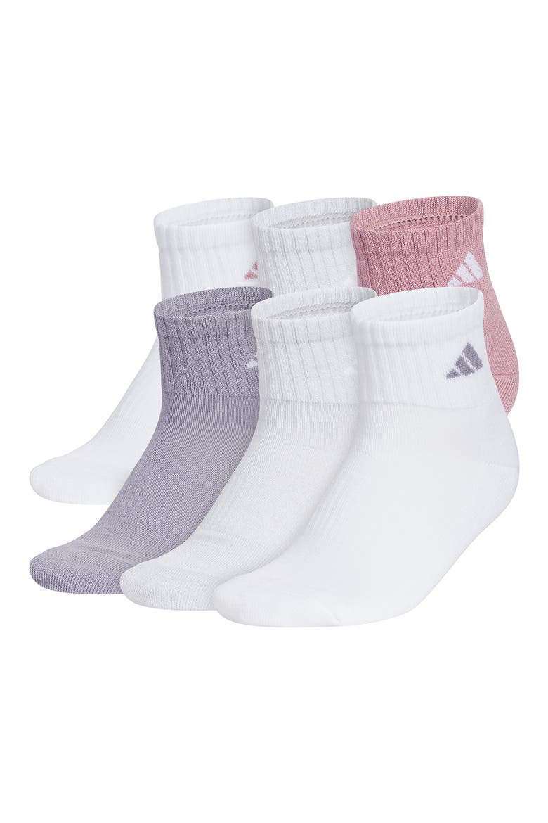 Climacool Athletic Cushioned Ankle Socks, Main, color, MAGIC MAUVE/ WHITE/ ONIX