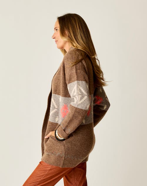 Carve Designs Priya Jacquard Topper In Brown