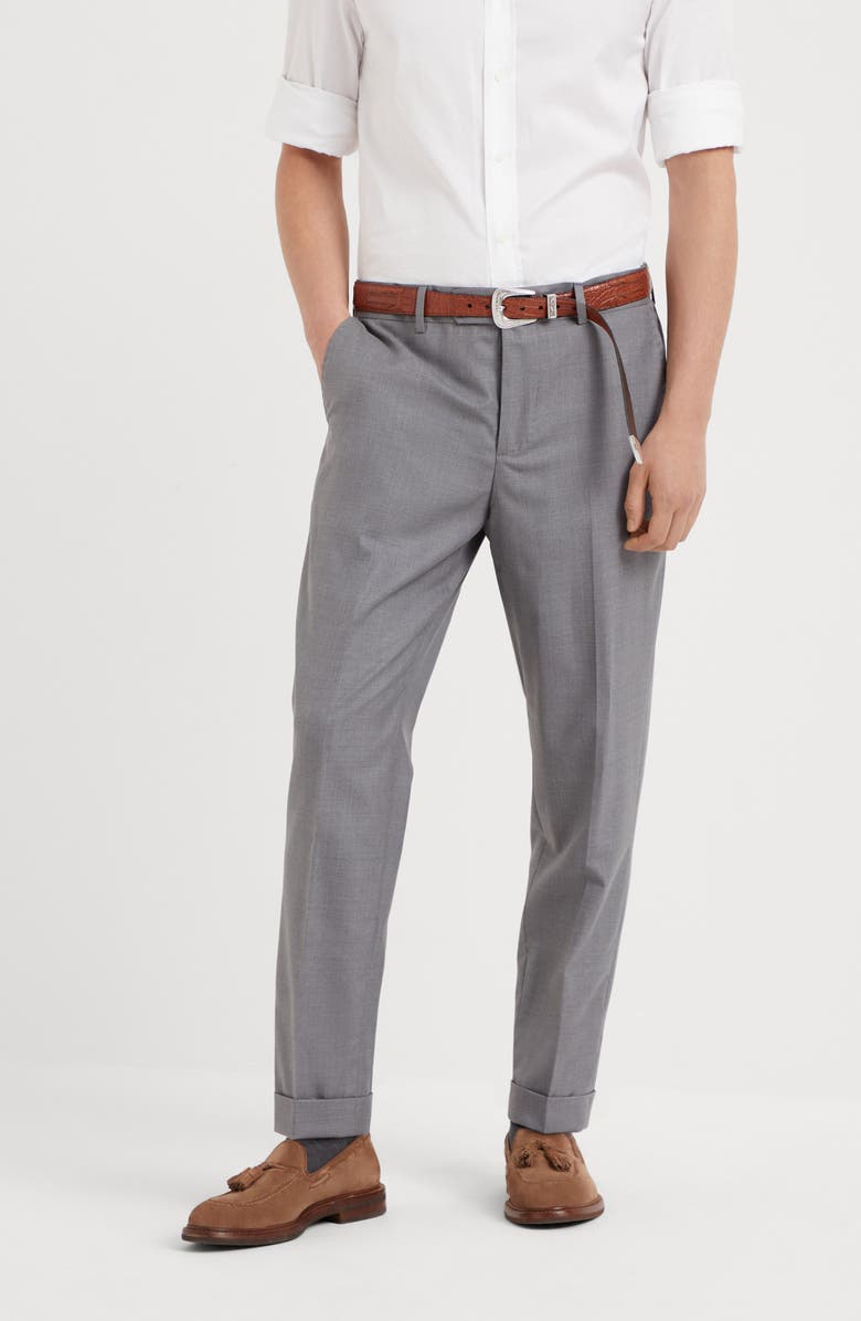 Brunello Cucinelli Formal fit trousers, Alternate, color, 