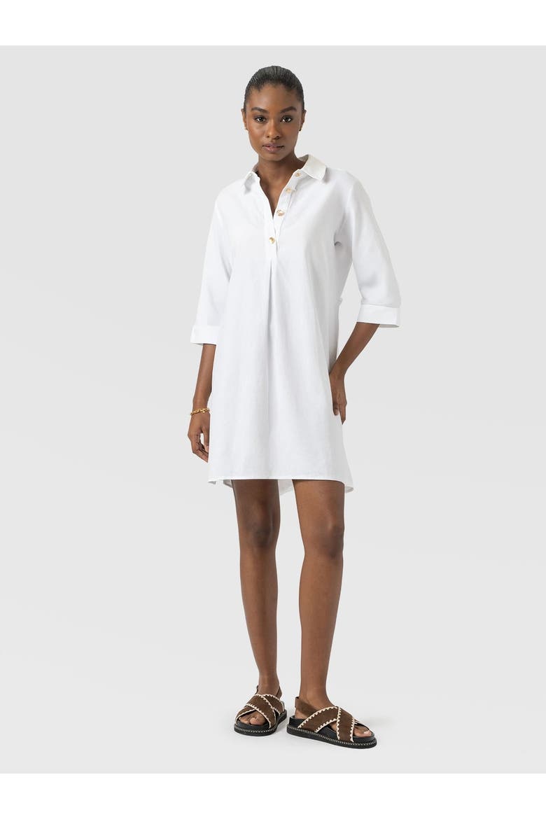 Stevie Shirt Dress, Main, color, White