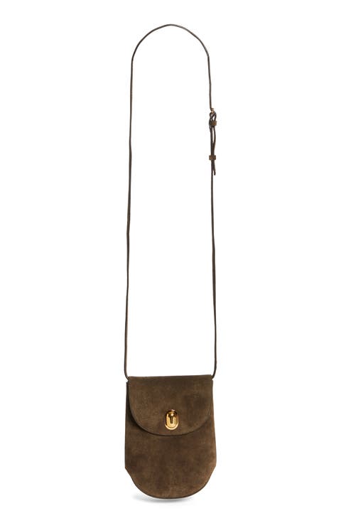 Tondo Suede Crossbody Pouch