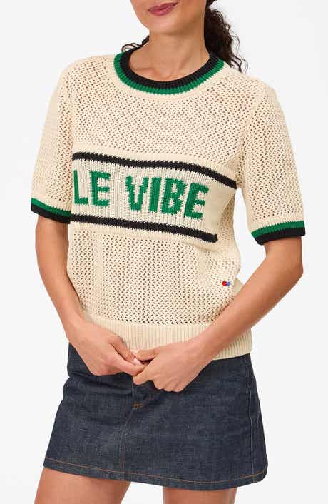 Clare V. Le Vibe Cotton Knit T-Shirt