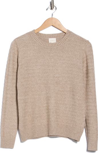 Textured Stitch Crewneck Sweater