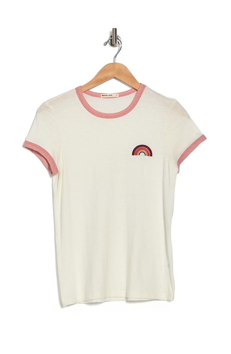 Marine Layer Rainbow Crew Neck T-Shirt, Alternate, color, 