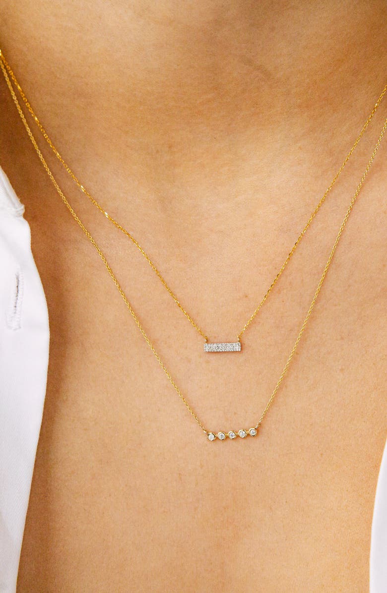 Dana Rebecca Designs Lulu Jack Bezel Diamond Bar Necklace, Alternate, color,