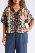 Wit & Wisdom Roll Cuff Drop Shoulder Top
