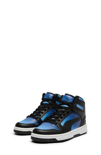 Puma Kids' Rebound Layup High Top Sneaker In Black