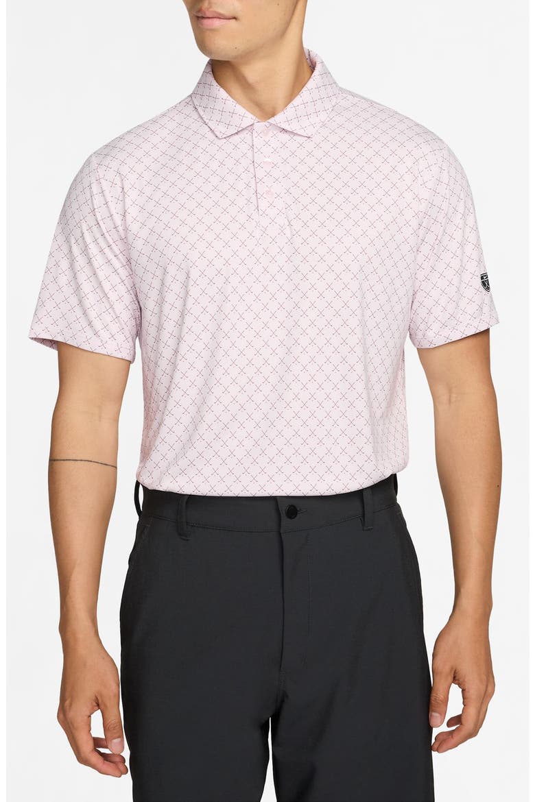 Dri-FIT Par Club Print Golf Polo, Main, color, PEARL PINK