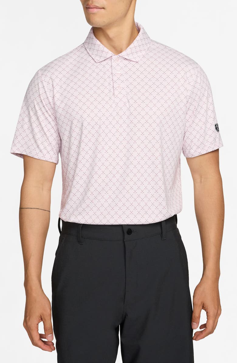Nike Dri-FIT Par Club Print Golf Polo, Main, color, Pearl Pink