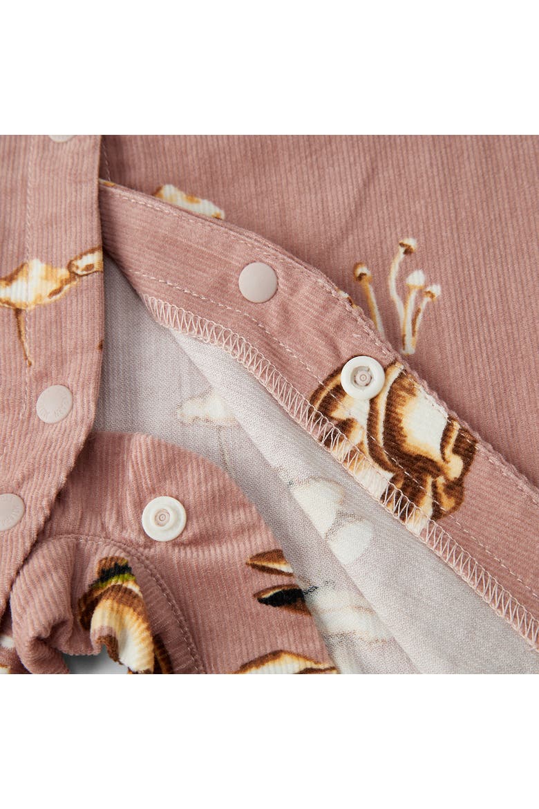 Organic Corduroy Ruffle Snap Jumper, Alternate, color, Mushroom