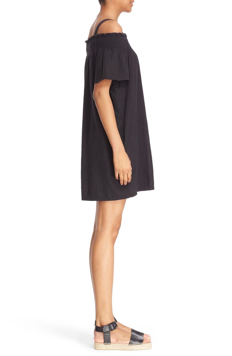 Current/Elliott 'The Madeline' Cold Shoulder Cotton Dress, Alternate, color, 
