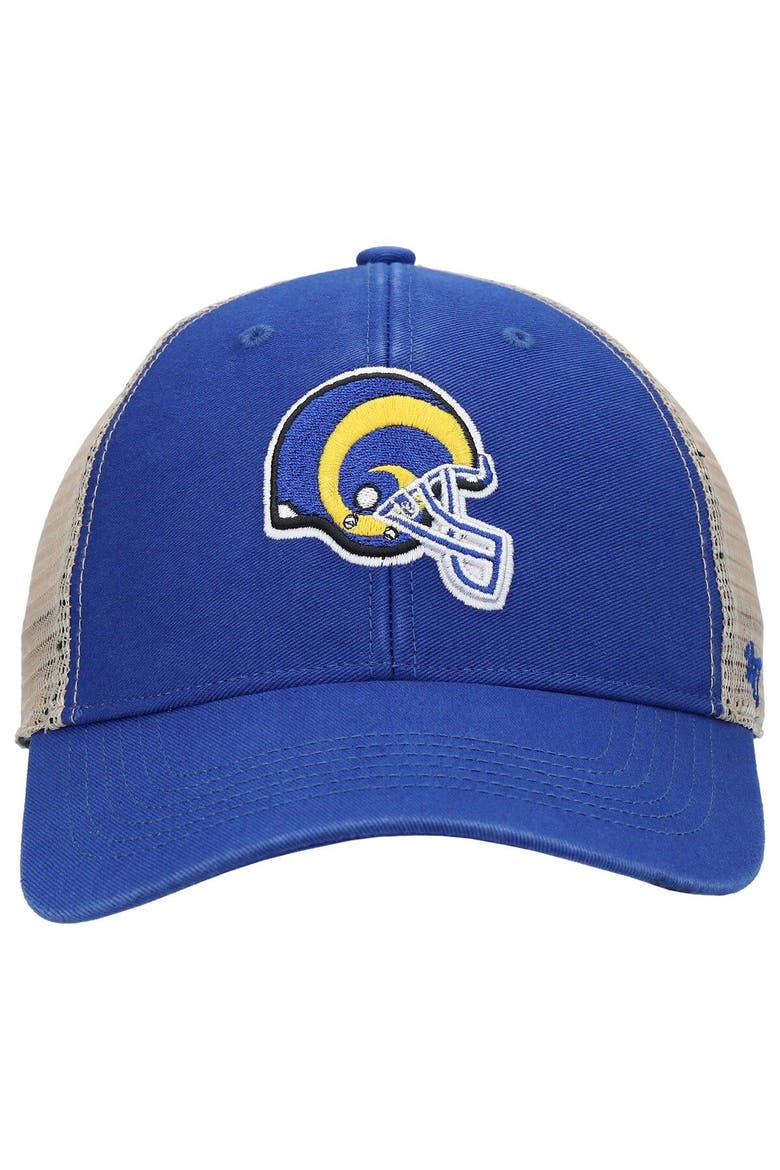 Men's '47 Royal/Natural Los Angeles Rams Flagship MVP Snapback Hat, Alternate, color, Royal