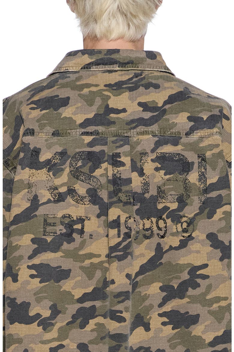 Vulture Camo Print Shirt, Alternate, color, GREEN