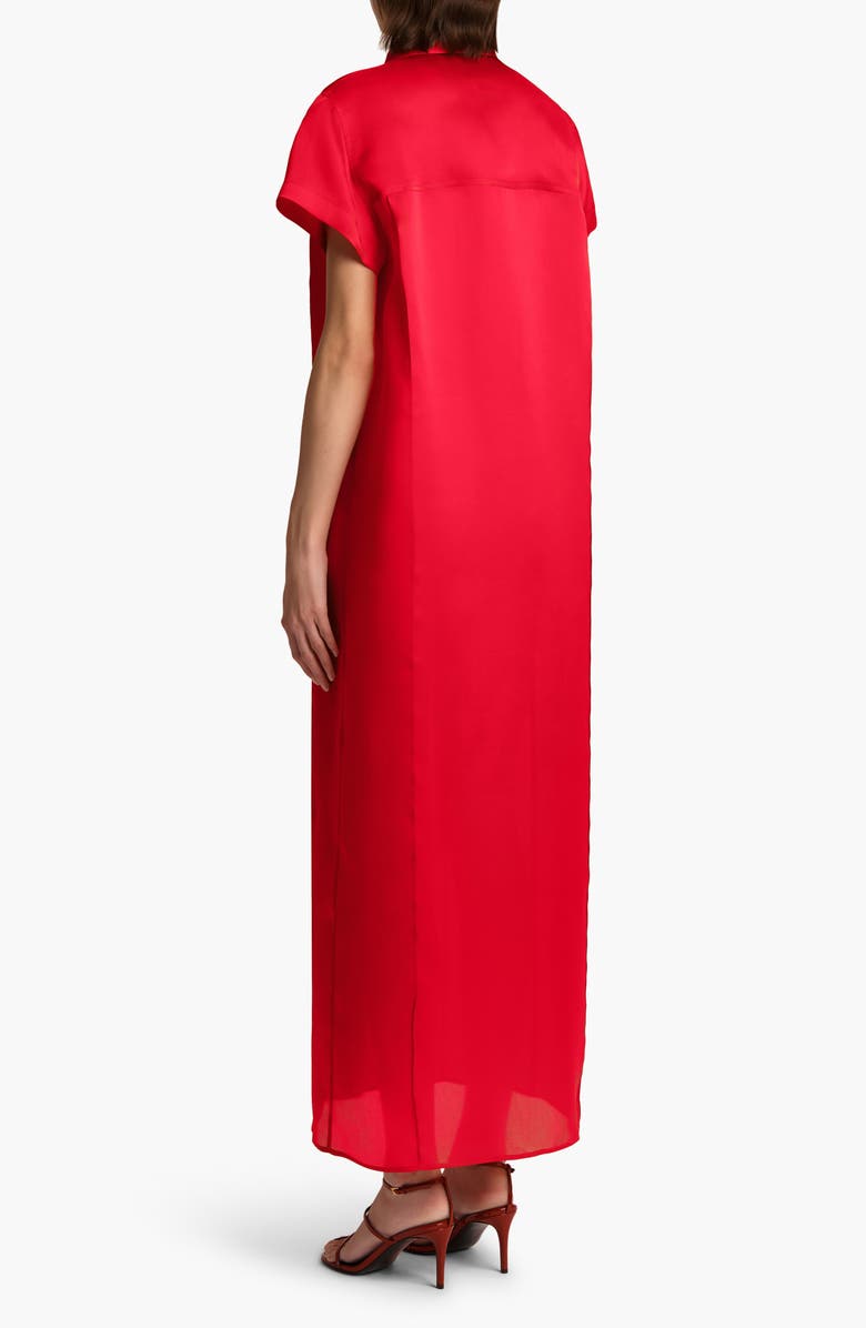 Khaite Effy Organza Shirtdress, Alternate, color, Raspberry