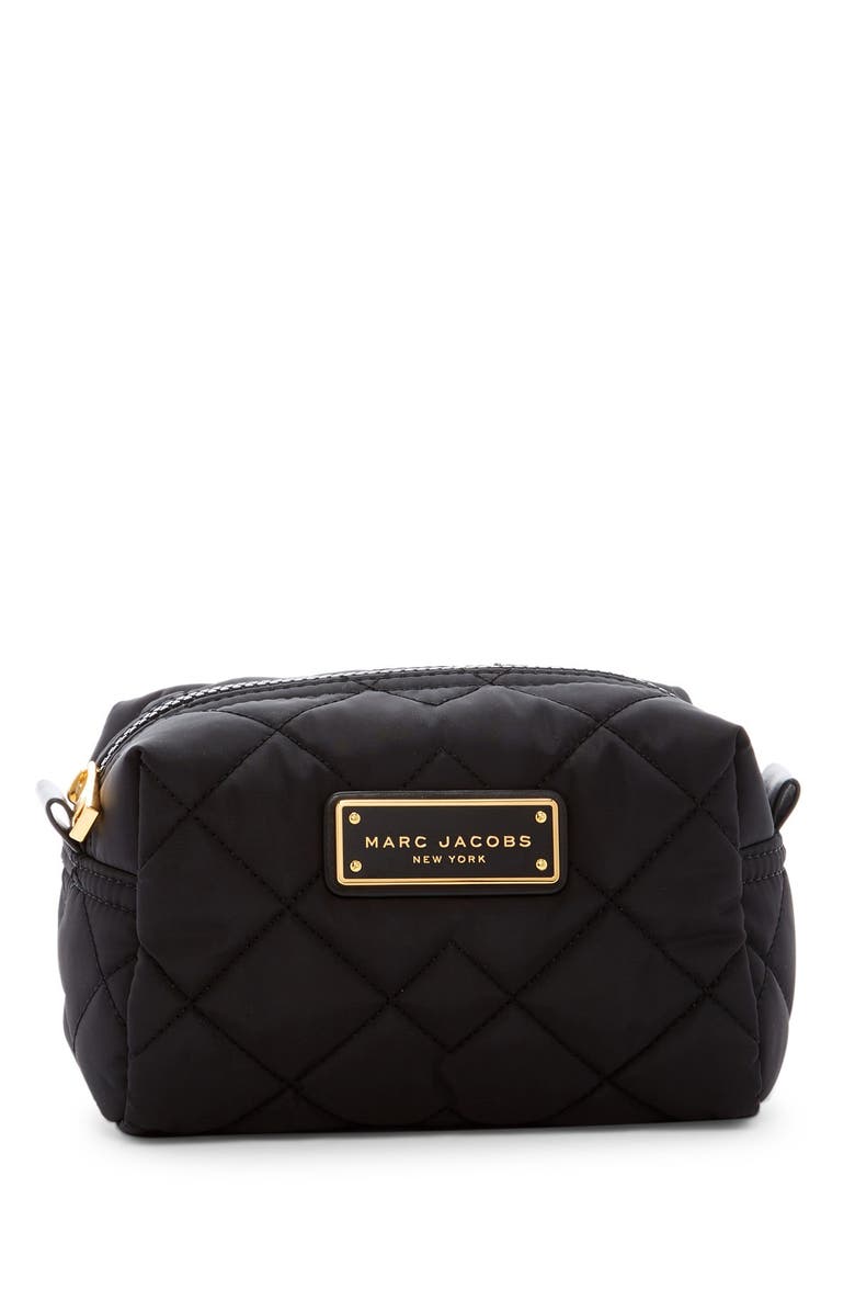 MARC BY MARC JACOBS Quilted Nylon Large Cosmetic Case, Main, color,
