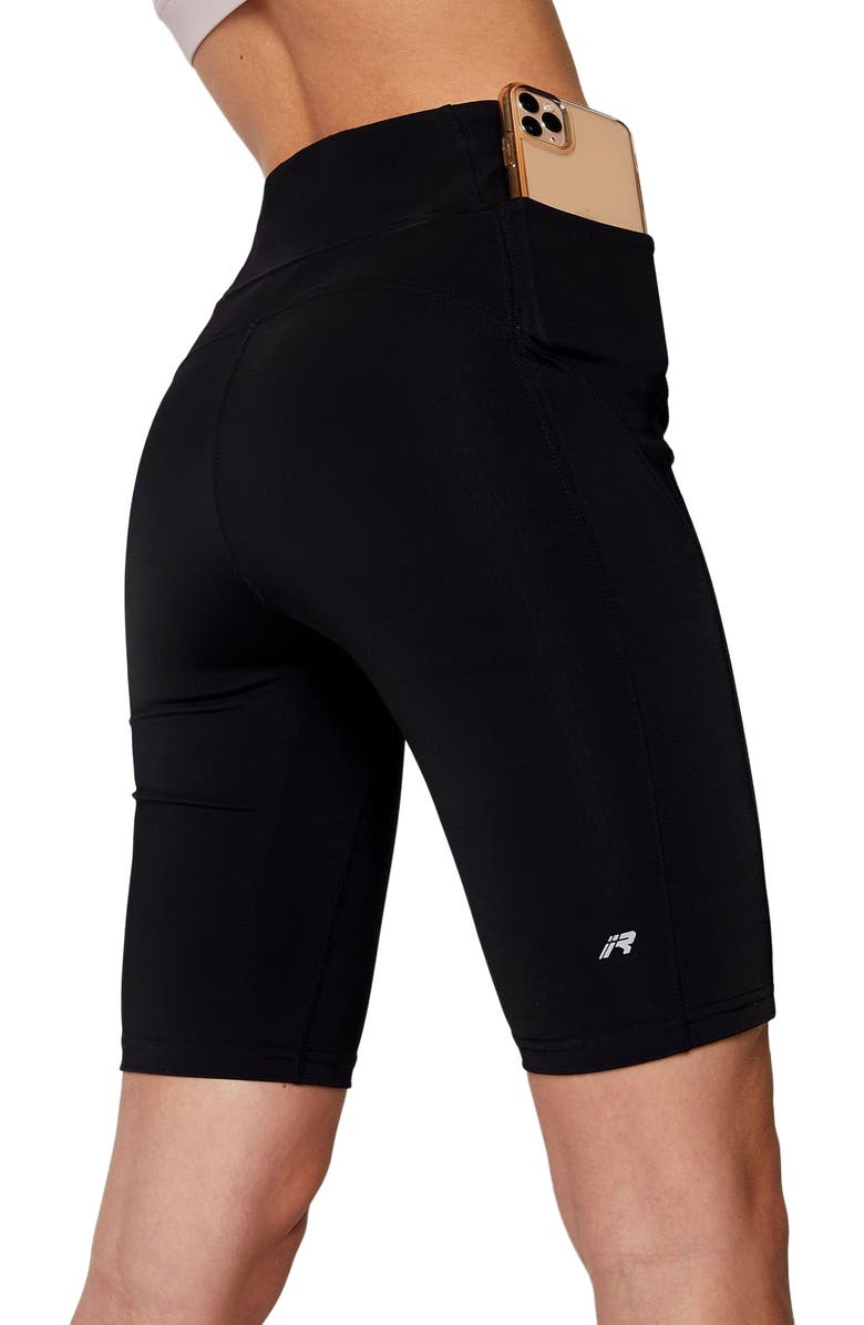 Rebody Active Utility Silkiflex Pocket Biker Shorts 8", Alternate, color, Midnight Black